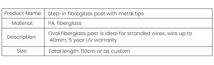 Plastic Post Step-in Fiberglass Electric Fence Post