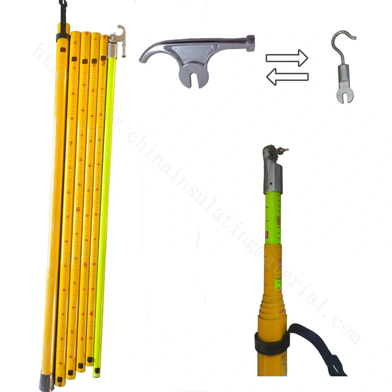 Triangle Fiberglass Portable Height Measurement Rod